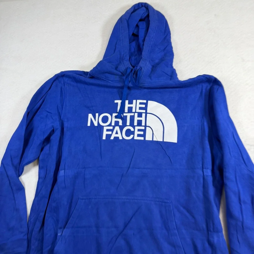 The North Face Mens Half Dome Pullover Hoodie Blue XL Logo Sweatshirt 8010